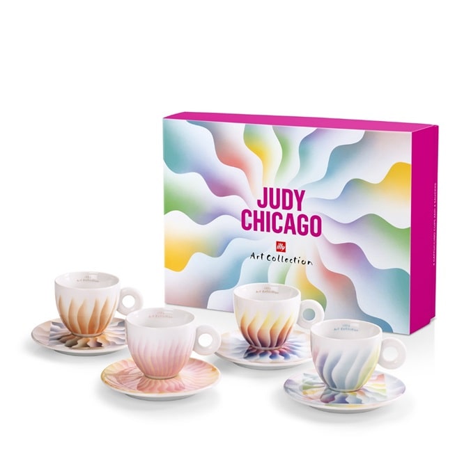 illy Art Collection 2023 Judy Chicago カプチーノカップ＆ソーサー4客セット